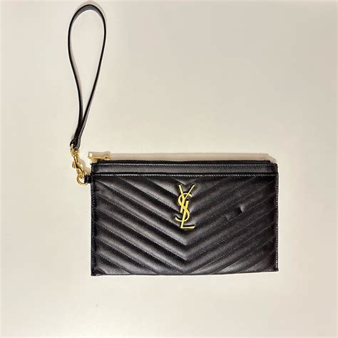 YSL monogram large zip